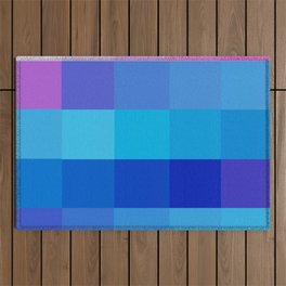 Pixels: Pinks & Blues Outdoor Rug