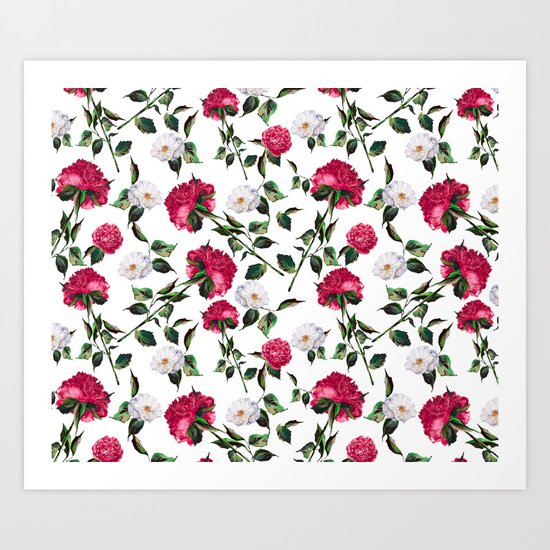 Summer Floral Pattern Art Print