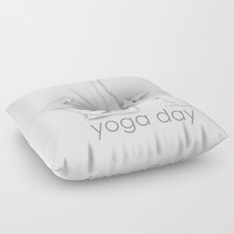 Yoga day yoga poses with energy fields	 Floor Pillow