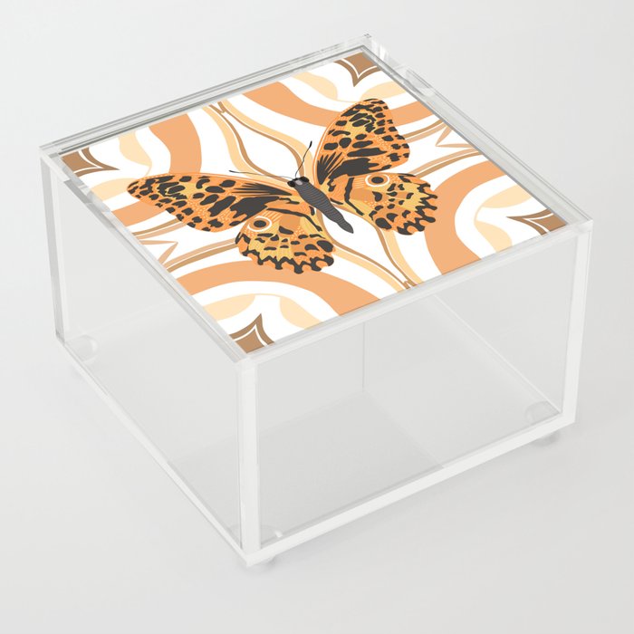 Butterfly - orange Acrylic Box