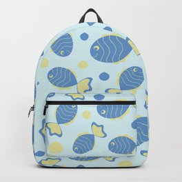 Marine pattern with fish Backpack