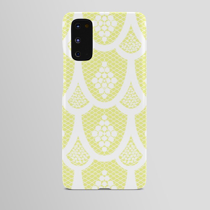 Palm Springs Poolside Retro Pastel Yellow Lace Android Case
