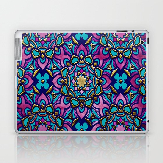 Mosaic in Purple & Gold Laptop & iPad Skin