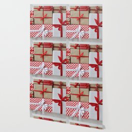 Holiday Wrapped Christmas Gifts Wallpaper