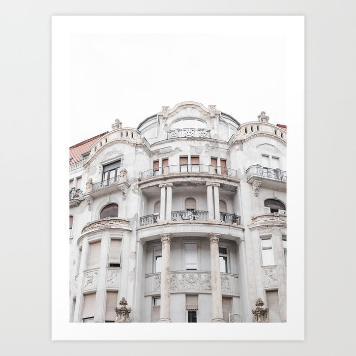 Art Nouveau building in Budapest, Hungary Art Print