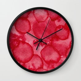 Rose Madder Watercolour Wall Clock