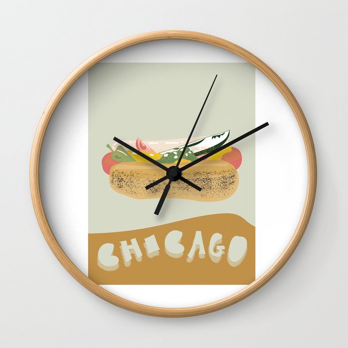 Chicago post card Wall Clock