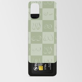 Sage Green Checker Boobs Android Card Case