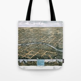 South Bend- Indiana-1866  vintage pictorial map Tote Bag