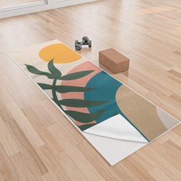 Abstract Geometric Nordic Rainbow Yoga Towel