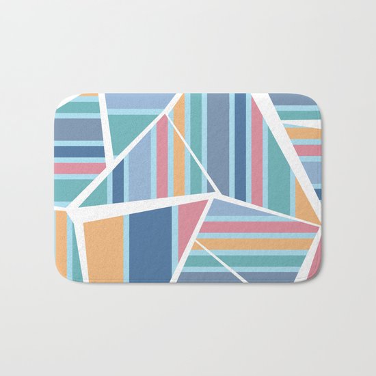 CRAZY STRIPES (abstract pattern) Bath Mat