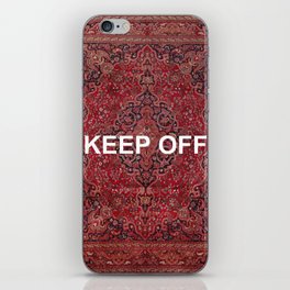 Antique oriental red carpet - keep off iPhone Skin