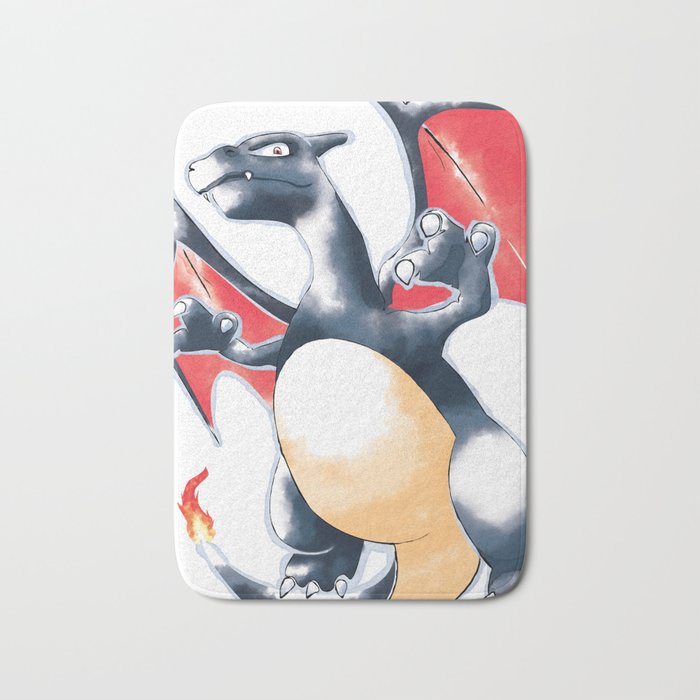 Shiny Charizard Hidden Fates Pokemon Bath Mat By Garethj Society6