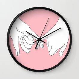 Pinky Promise 2 Wall Clock | Lovely, Cool, Handdrawing, Youth, Art, Friends, Finger, Love, Digital, Lovecouple 