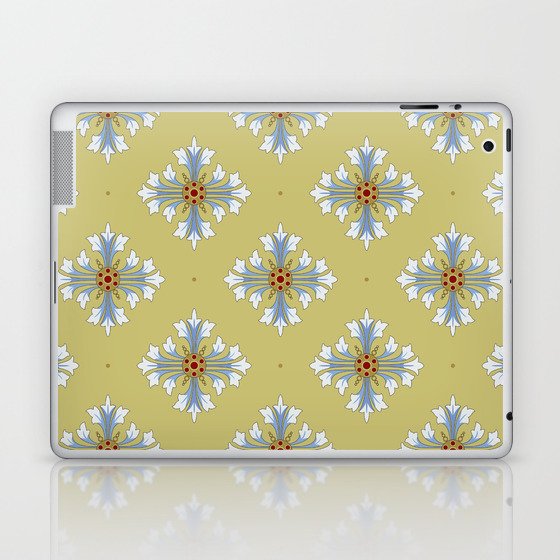 Seamless geometrical floral pattern with beautiful vintage mandalas.  Laptop & iPad Skin