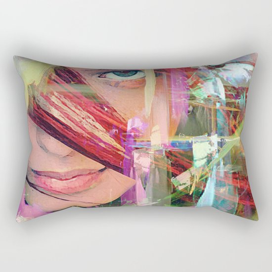 Abstract girl Rectangular Pillow