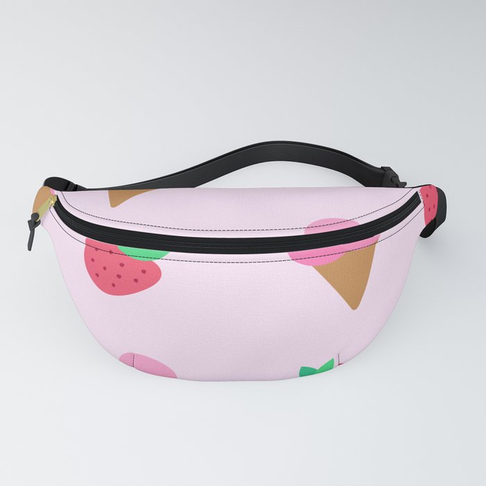 Strawberry Ice Cream Pattern Fanny Pack by Anna Kendrick Society6