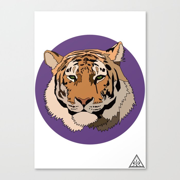 Wild Rectangular Tiger Canvas Print