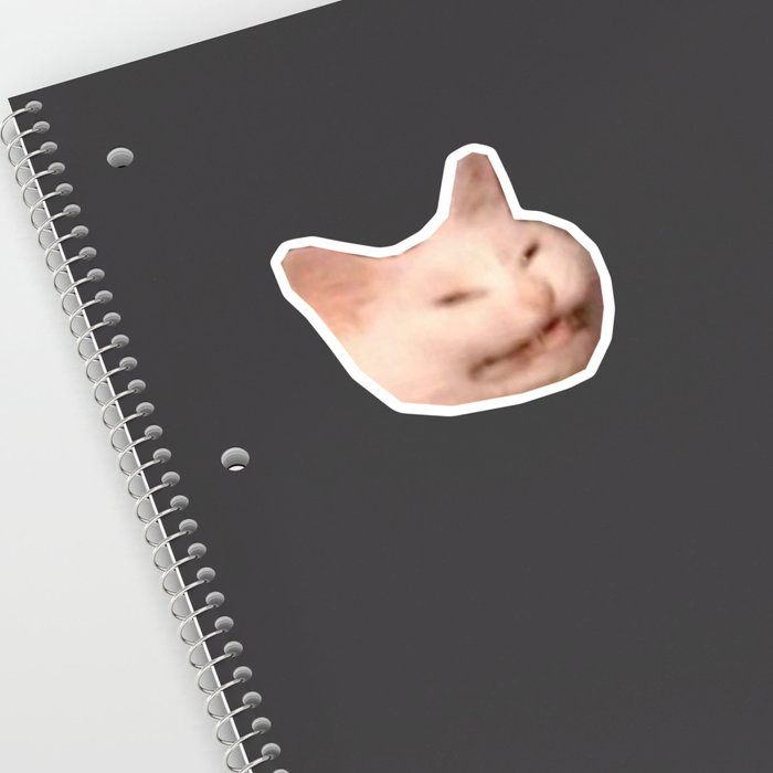 Smiling Grinning Cat Meme Sticker By Mchhome Society6