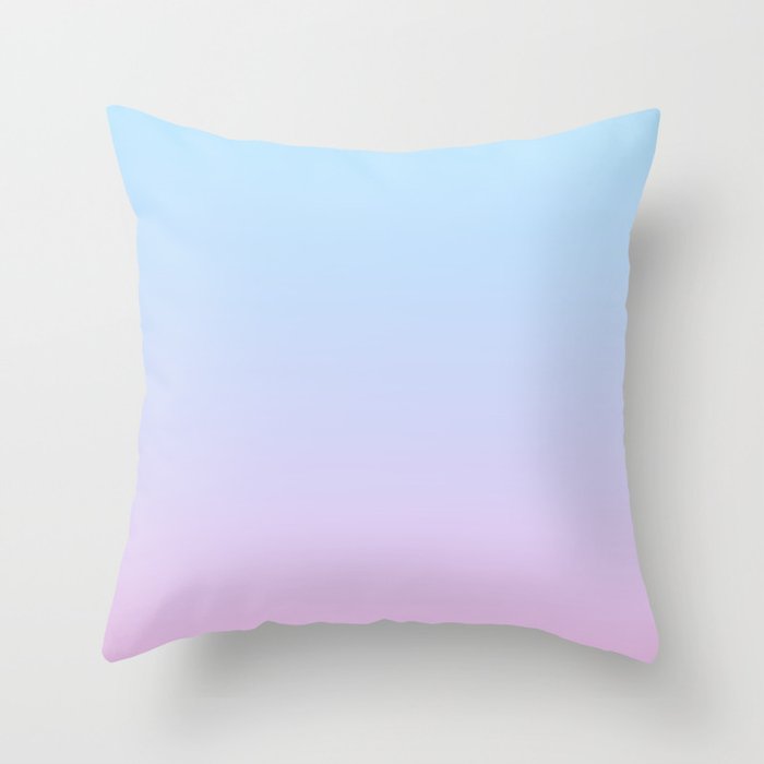 pastel blue and pink abstract art Throw Pillow