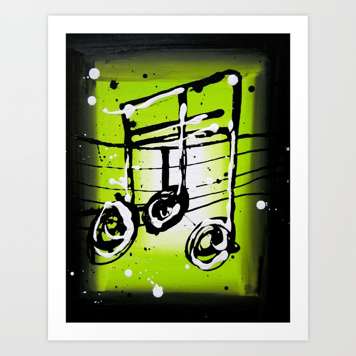 Original Acrylic Painting Music Note Iii Art Print By