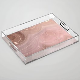 Rose Gold Agate Geode Luxury Acrylic Tray