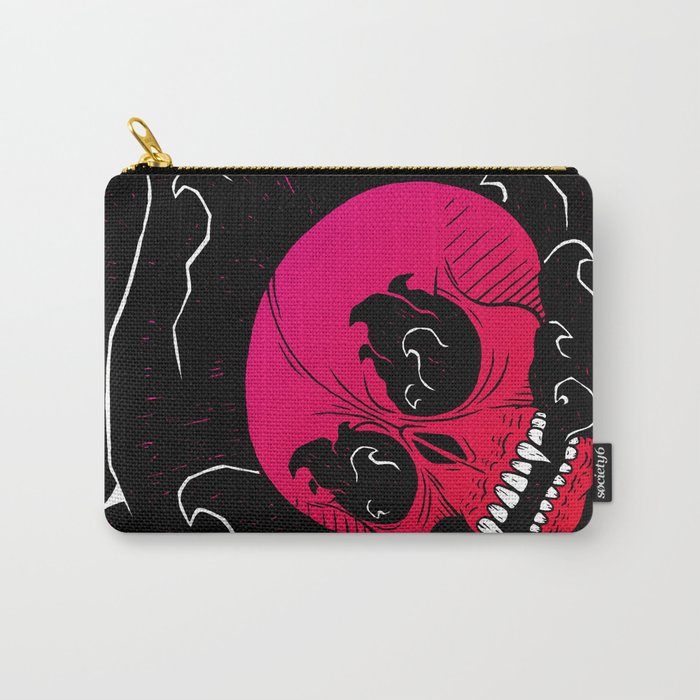 Flaming Skull Carry-All Pouch