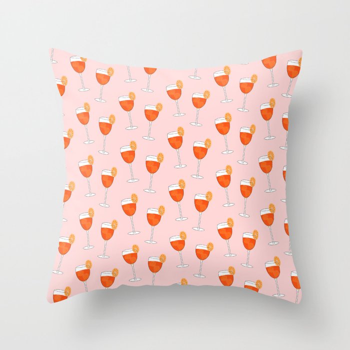 aperol spritz Throw Pillow