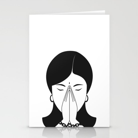 Modern woman Stationery Cards