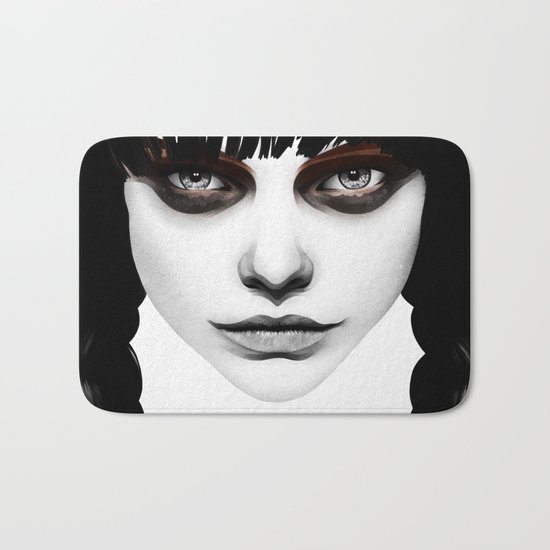 Wakeful Warrior - In Red Bath Mat