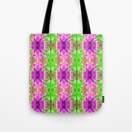 Chartreuse and Magenta Kaleidoscope Stripes Tote Bag
