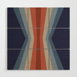 Rainbow refection in retro style Wood Wall Art
