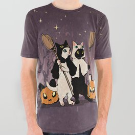 halloween cats All Over Graphic Tee
