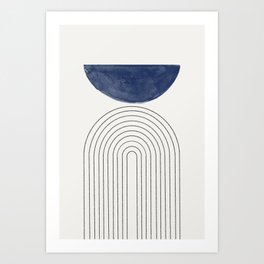 Blue Half Moon Arch Art Print