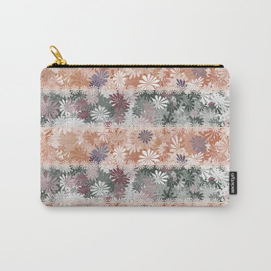 Floral Stripes Carry-All Pouch