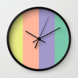 Luminous Colorful Vertical Stripes Wall Clock