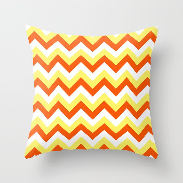 Three colors chevron pattern Throw Pillow