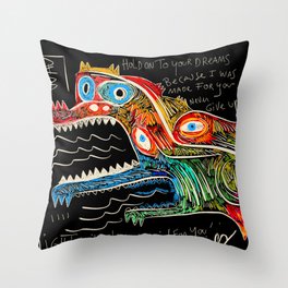 Hold on to your dreams Street Art Graffiti Throw Pillow