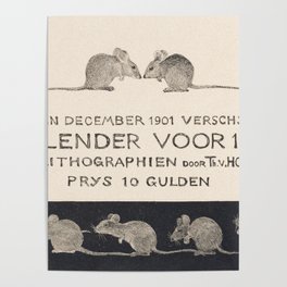 Aankondiging voor kalender 1902 (ca 1878-1901) print in high resolution by Theo van Hoytema Poster