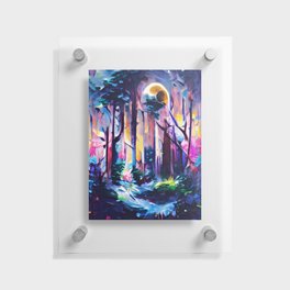 Walking under the Moonlight Floating Acrylic Print