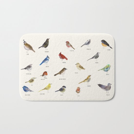 little nature birds Bath Mat
