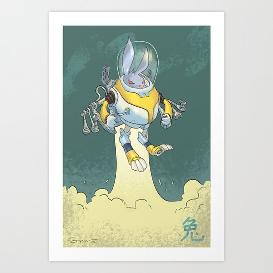 Astro Zodiac Force 04: Rabbit Art Print