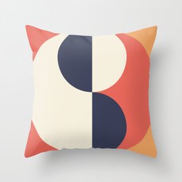 Geometric Midcentury Bauhaus Throw Pillow