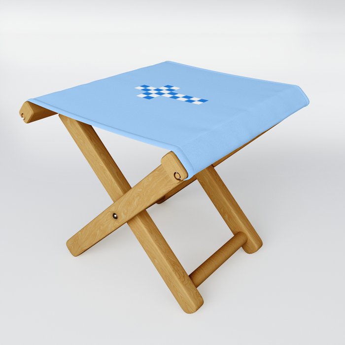 Christian cross 58 pixel art Folding Stool