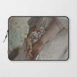 A Beauty with a Bouquet (detail) Charles Chaplin Laptop Sleeve