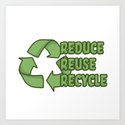Reduce Reuse Recycle Symbol Printable Reduce reuse recycle Recycle Symbol Art Print by