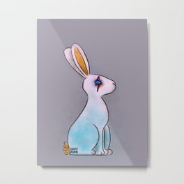 Bunny in Space Metal Print