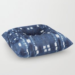 Shibori City Blue Floor Pillow