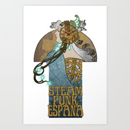 Steampunk Spain Art Print
