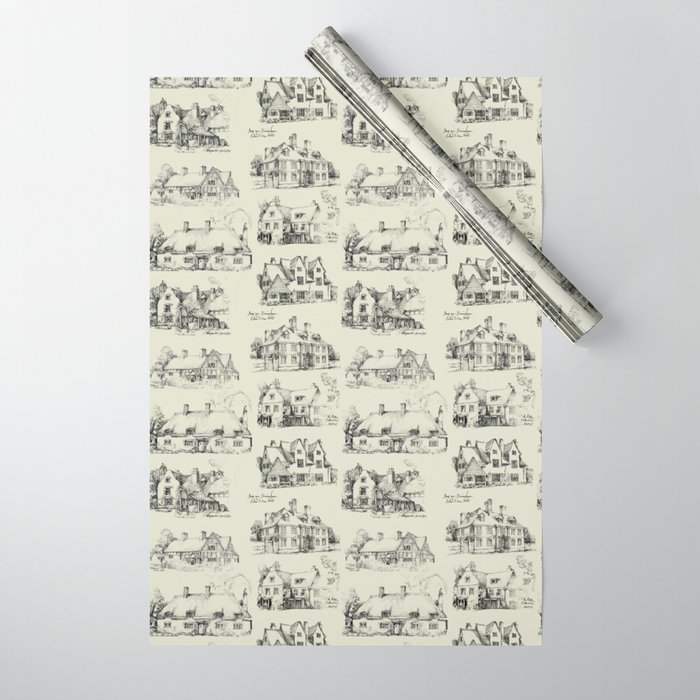 Kitchin Sketchbook Cottages Wrapping Paper
